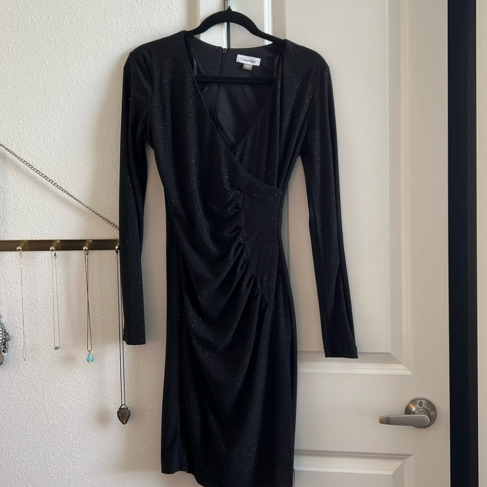 Calvin Klein Sparkly Long Sleeve Dress